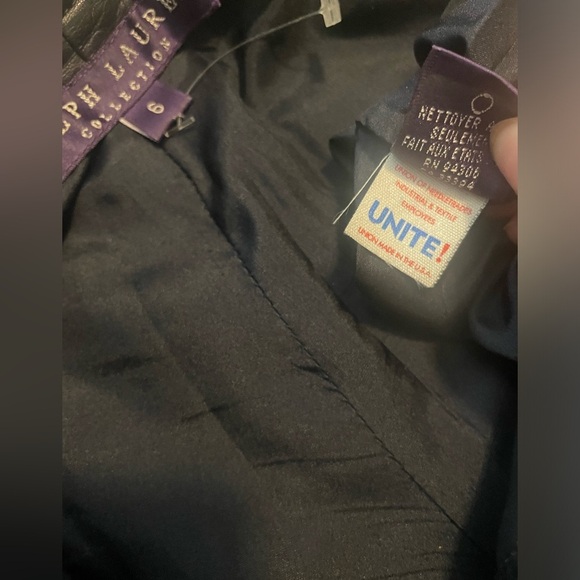 Ralph Lauren Purple Label Vintage Leather Flare Pants Lace Up Tie Front Runway 6 - Picture 3 of 14